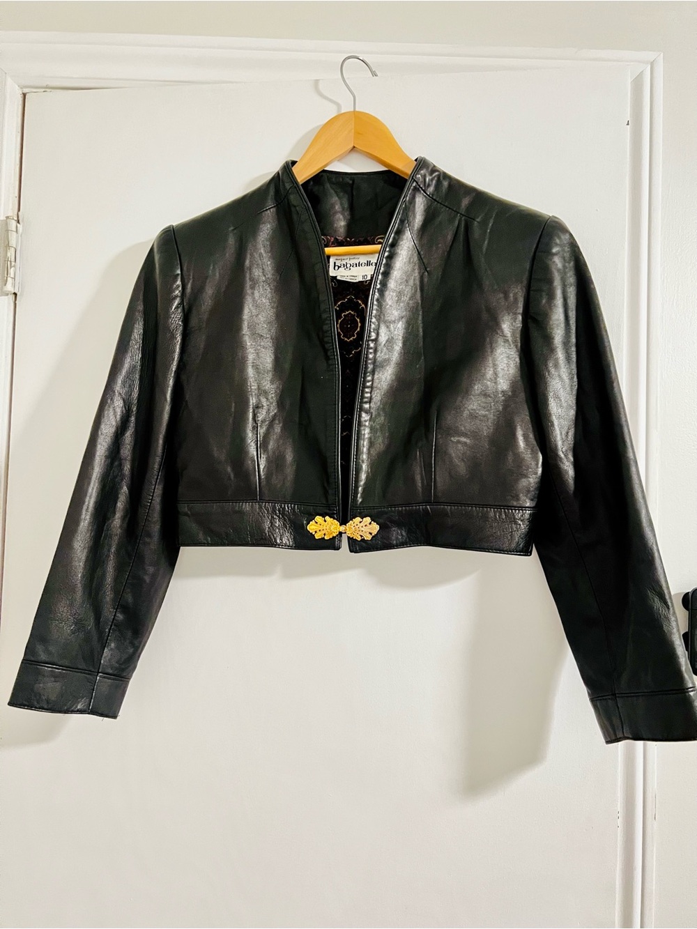 Vintage 70s/80s Margaret Godfrey Bagatelle Leather Jacket Made in Canada size 10